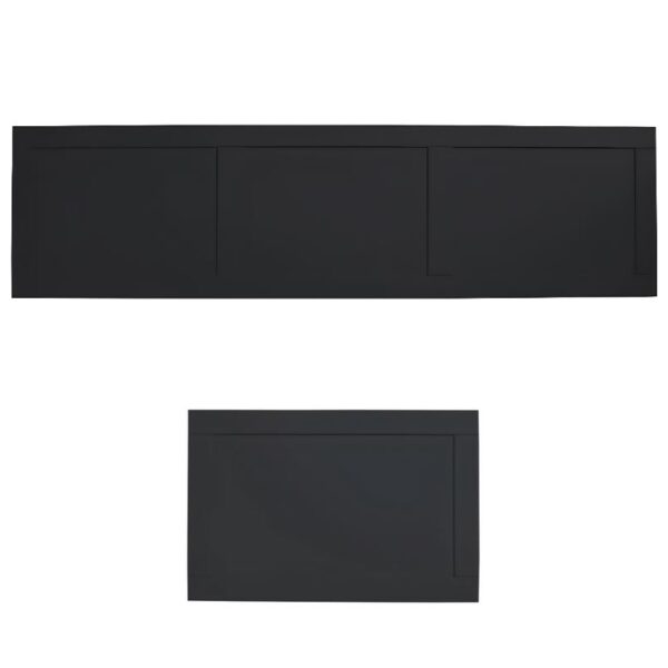 Tavistock Matt Black Lansdown 1700 Bath Panel - End Panel Option-Waterproof - Bath Panel & End Panel