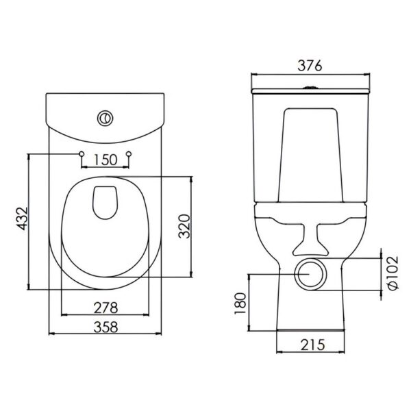 Tavistock Levant WC Pan Toilet & Cistern with Thermoset Seat - Image 4