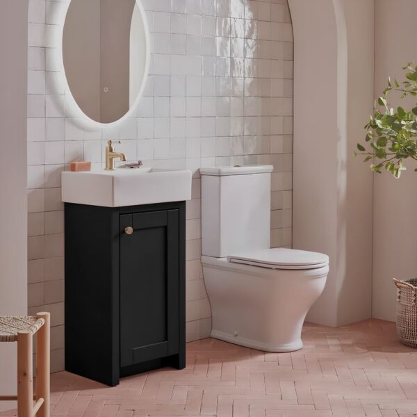 Tavistock Lansdown Matt Black 430mm Cloakroom Unit & Basin - Image 3