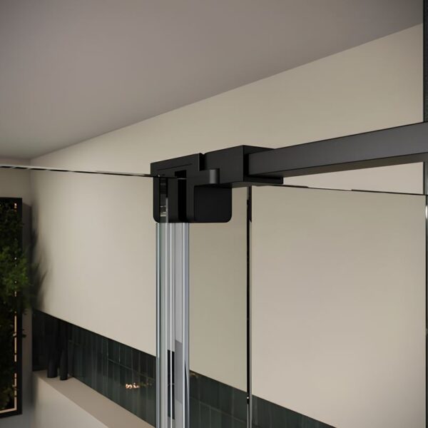 Sognare Momentum 8mm Sliding Shower Door For Wetrooms & Large Trays – Matt Black - Image 3