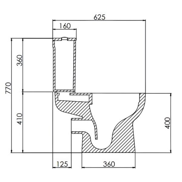 Tavistock Levant WC Pan Toilet & Cistern with Thermoset Seat - Image 5