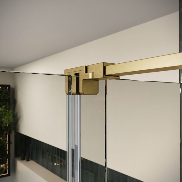 Sognare Momentum 8mm Sliding Shower Door For Wetrooms & Large Trays – Brushed Brass - Image 3