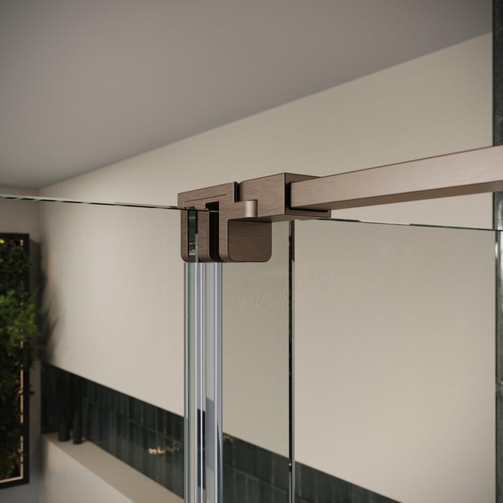 Sognare Momentum 8mm Sliding Shower Door For Wetrooms & Large Trays – Brushed Bronze - Image 3
