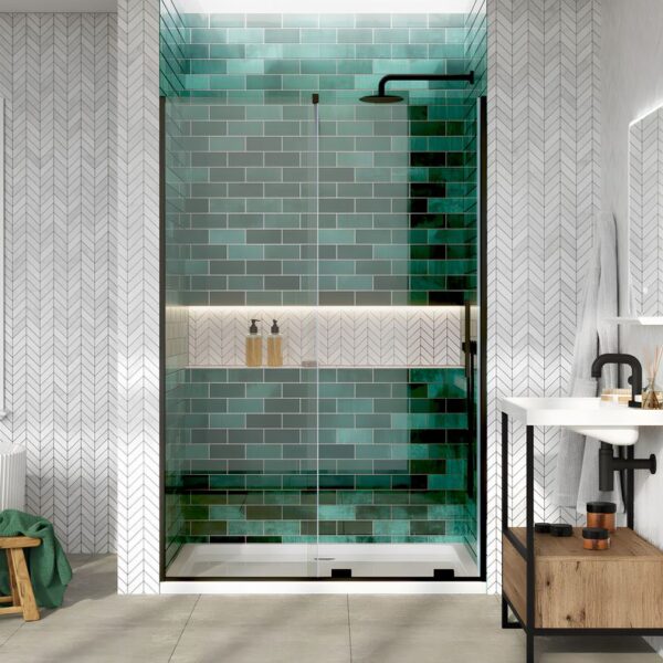 Sognare Momentum 8mm Sliding Shower Door For Wetrooms & Large Trays – Matt Black