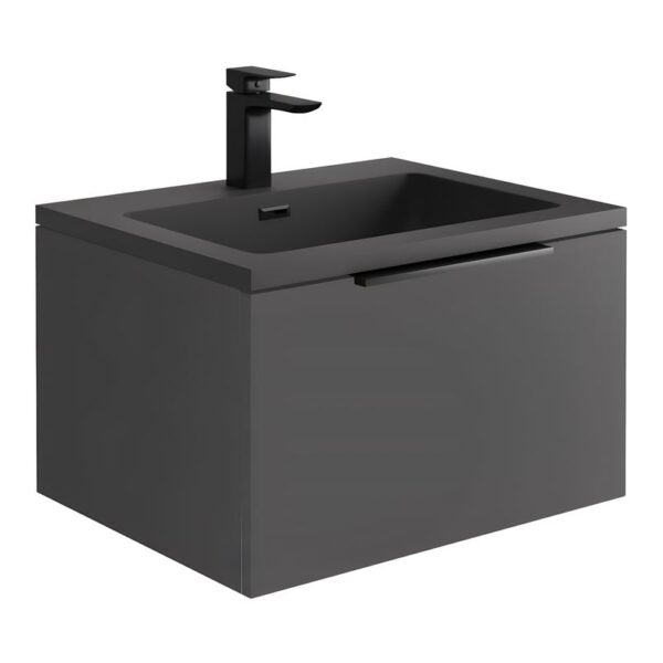Sognare Ambience 600mm LED Wall Mounted Vanity Unit & Grey Basin - Matt