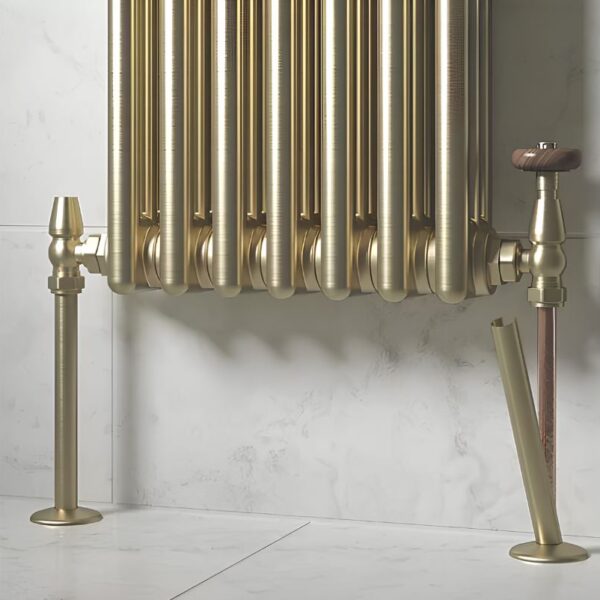 Elsi Enzo Brushed Brass Pipe Snap 16mm Radiator Pipe Covers & Collars - Image 2