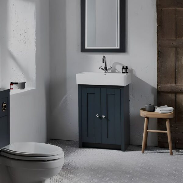 Tavistock Lansdown Matt Black 575mm Freestanding Unit & Basin - 1 or 2 Tap Hole - Image 2