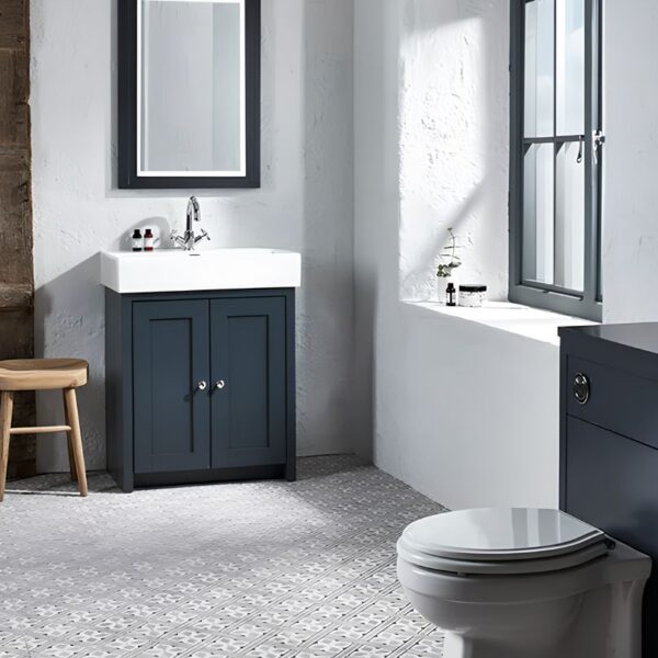 Tavistock Lansdown Matt Black 700mm Freestanding Unit & Basin – 1 Tap Hole - Image 2