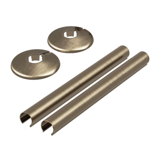 Elsi Enzo Antique Brass Pipe Snap 16mm Radiator Pipe Covers & Collars