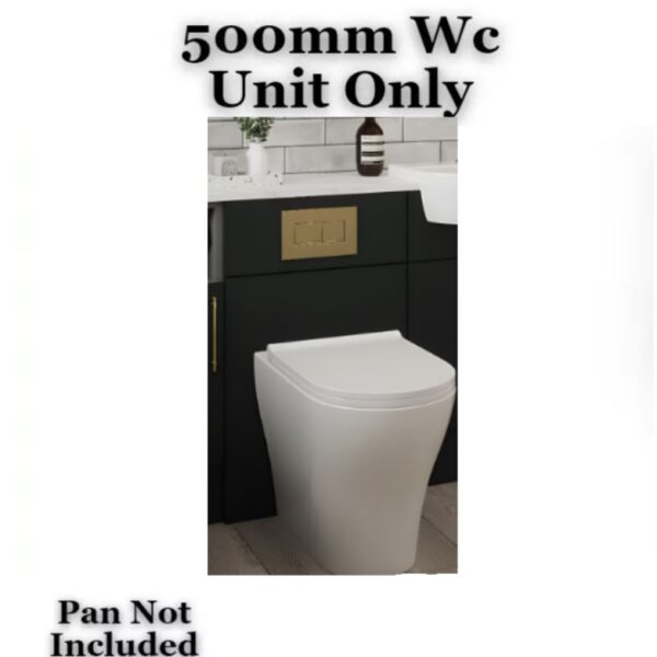 Caralina Matt Black Fitted Furniture Range-Create Your Own Size - 500mm WC Unit