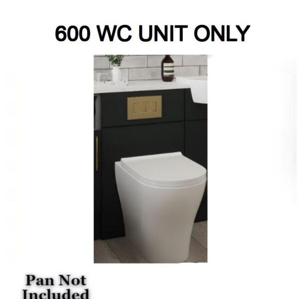 Caralina Matt Black Fitted Furniture Range-Create Your Own Size - 600mm WC Unit