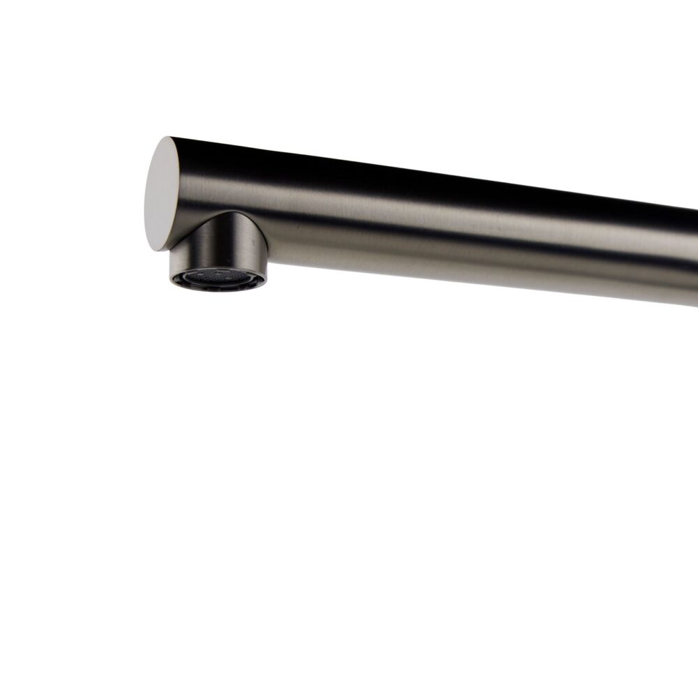 Top-Fix Brushed Steel L Single Lever Kitchen Mixer Tap - Image 2