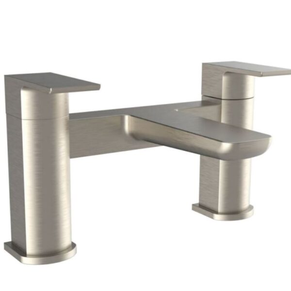 Kartell K-Vit Kolt Deck Mounted Bath Mixer Tap - Brushed Nickel