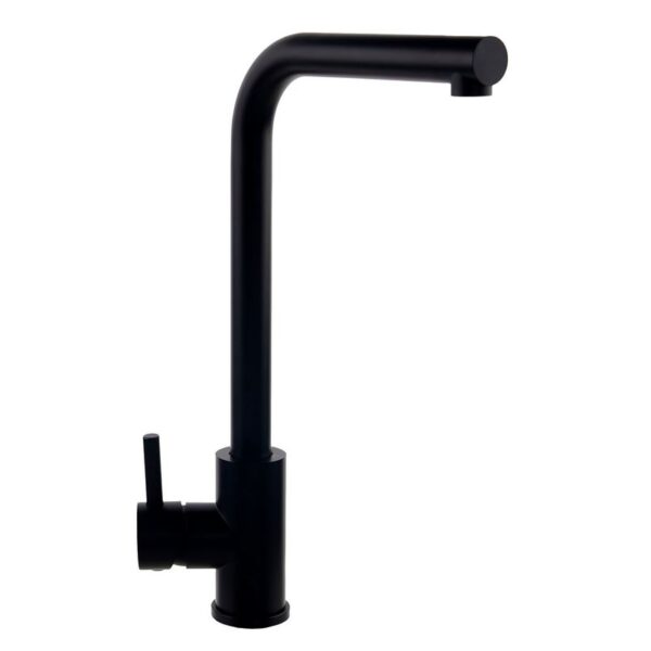 Top-Fix Matt Black L Single Lever Kitchen Mixer Tap