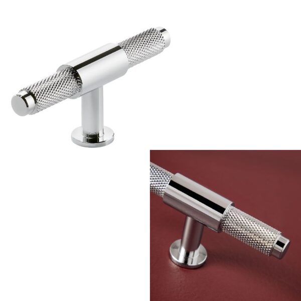 Sognare Furniture 95mm Handles Knurled Textured - Choice Of Colours - Chrome
