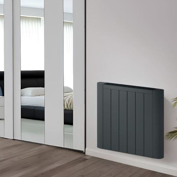 Reina Serre Electric Horizontal Aluminium Anthracite Radiator - Image 2