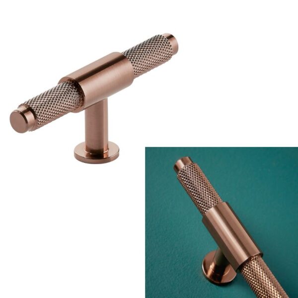 Sognare Furniture 95mm Handles Knurled Textured - Choice Of Colours - Brushed Bronze