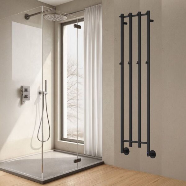 Reina Solara Black 1500×400 Electric Radiator - Image 2