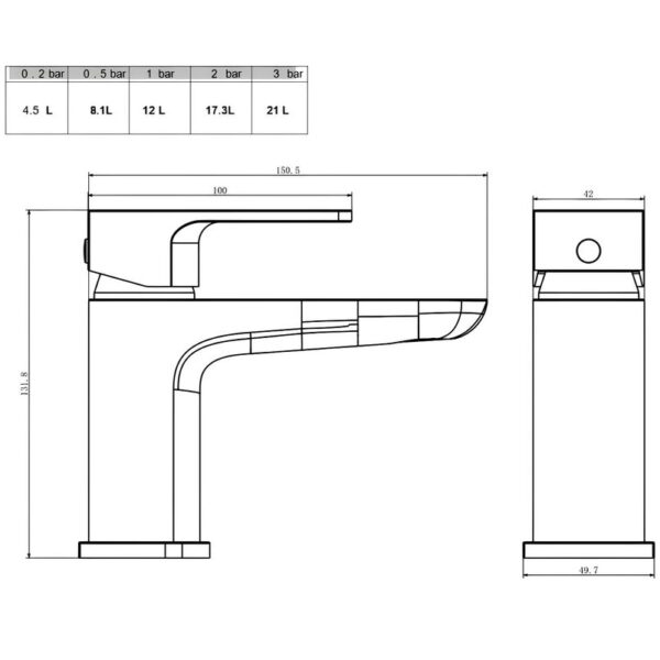 Kartell K-VIT Kolt Mini Mono Basin Mixer – Chrome - Image 3