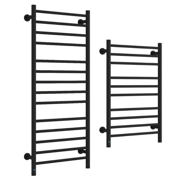 Reina Arnage Matt Black Electric Heated Towel Rail