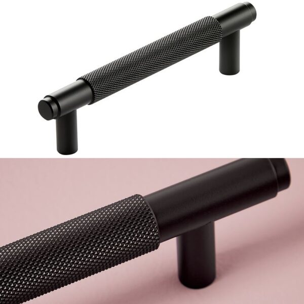 Sognare Furniture 160mm Handles Knurled Textured - Choice Of Colours - Black