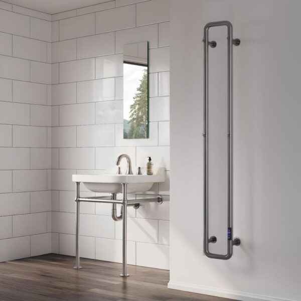 Reina Pelmo Gun Metal 1500 x 200 Electric Radiator - Image 2