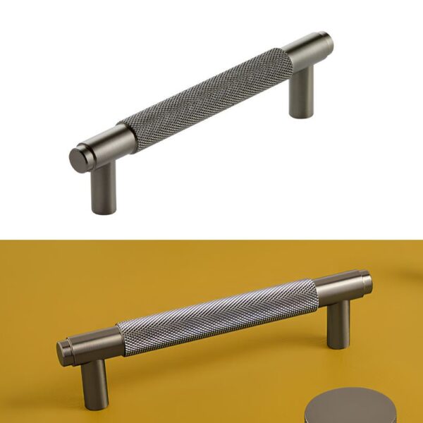 Sognare Furniture 160mm Handles Knurled Textured - Choice Of Colours - Gunmetal