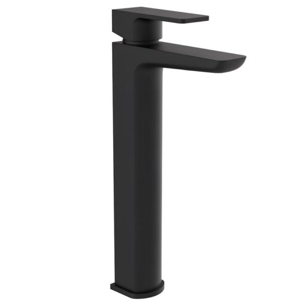 Kartell Kolt Matt Black High Rise Mono Basin Mixer