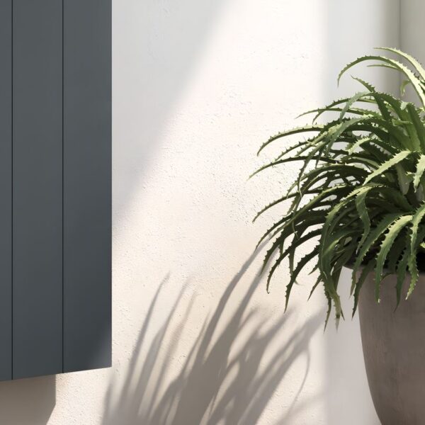 Reina Nika Anthracite Vertical Electric Aluminium Designer Radiator - Image 4