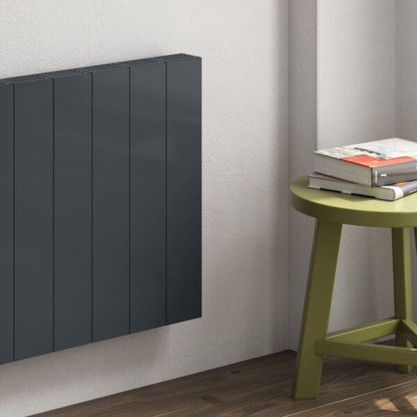 Reina Nika Anthracite Horizontal Electric Aluminium Designer Radiator - Image 4