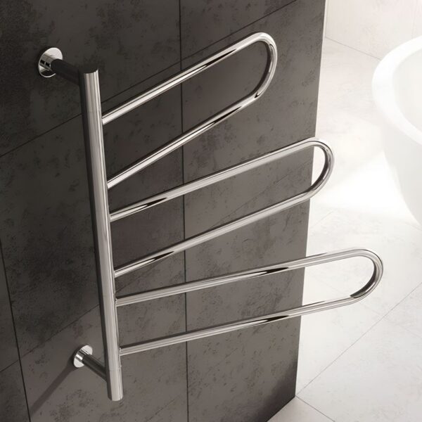 Reina Orne Electric Designer Stainless Steel Heated Towel Rail - Image 4