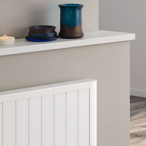 Reina Serre Electric Horizontal Aluminium White Radiator - Image 4
