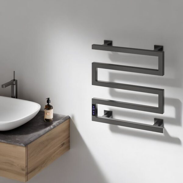 Reina Vispa Gun Metal 510 x 500 Electric Radiator - Image 2
