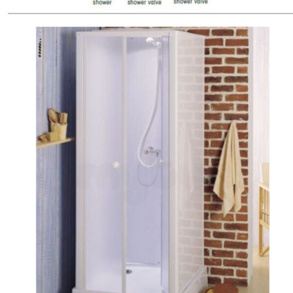 Self Contained White Shower Cubicle Pod 800mm - Image 4
