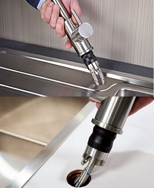 Top-Fix Chrome L Single Lever Kitchen Mixer Tap - Image 9