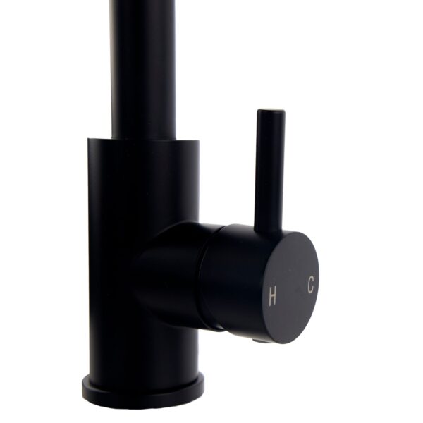 Top-Fix Matt Black L Single Lever Kitchen Mixer Tap - Image 4