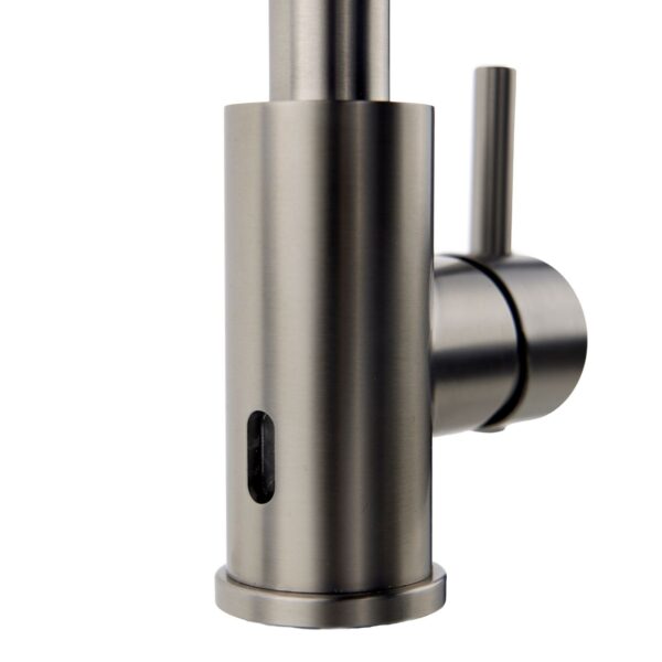 Top-Fix Brushed Steel L Single Lever Kitchen Mixer Tap - Image 5