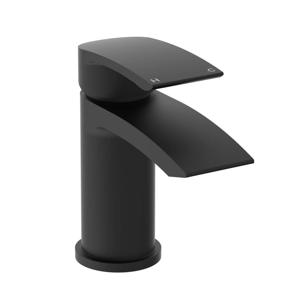 Black & White Gloss Complete P Shaped Bathroom Suite - Image 7
