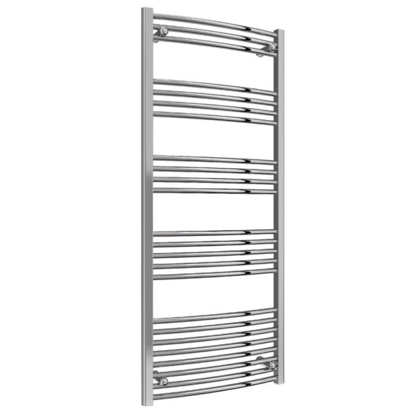 Reina Capo Curved Chrome Designer Electric Heated Towel Rail – Various Sizes