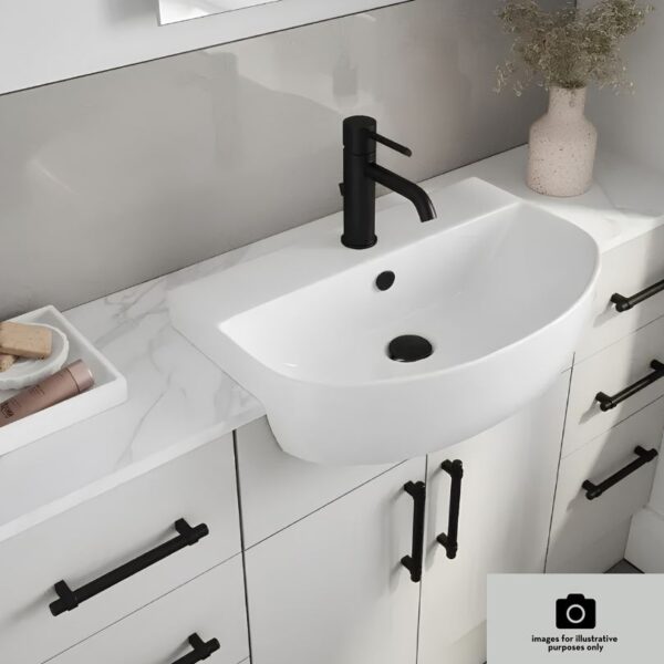 Classic Laminate Bathroom Worktop - Veneto Matt Marble - Image 2