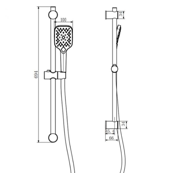 Kartell Kolt Black Slide Rail Kit - Image 2