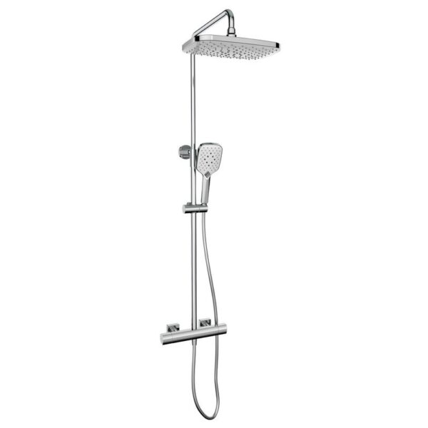 Kartell Kolt Chrome Bar Shower with Drencher and Handset