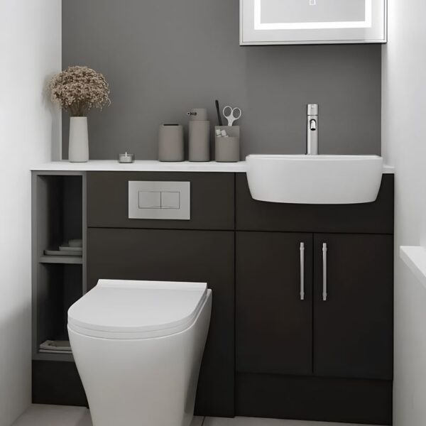 Dark Grey Fitted Bathroom Furniture – Create Your Own Size - Image 2