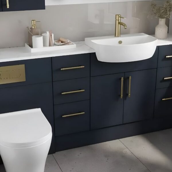 Matt Indigo Fitted Bathroom Furniture – Create Your Own Size