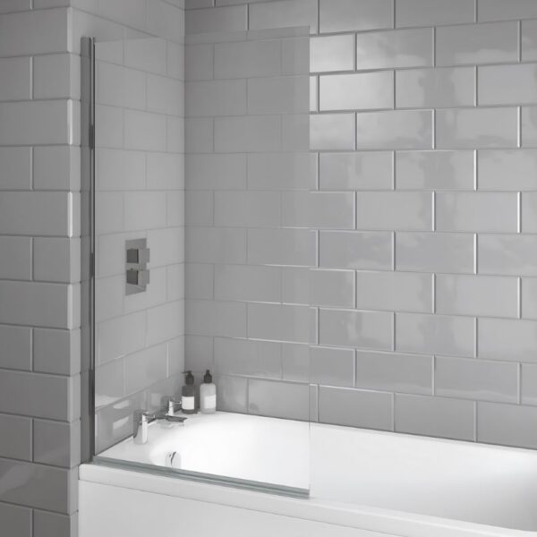 Sognare S6 Square Edge Chrome Bath Screen