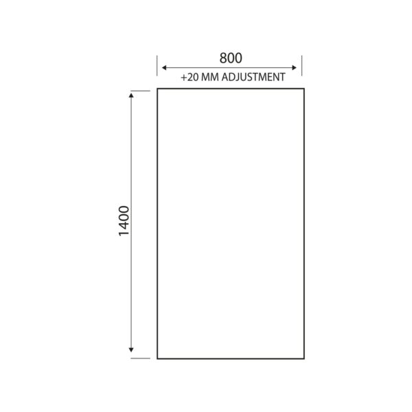 Sognare S6 Square Edge Chrome Bath Screen - Image 2
