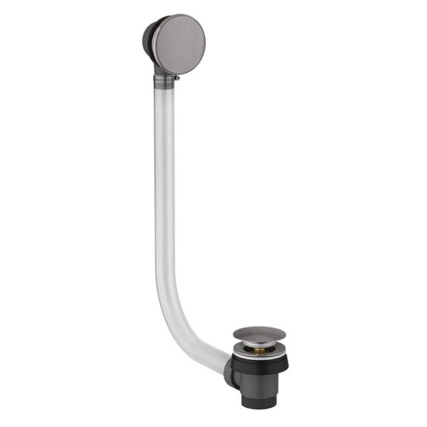L Shaped Bath & Panel With Gunmetal Screen & Waste - Image 4