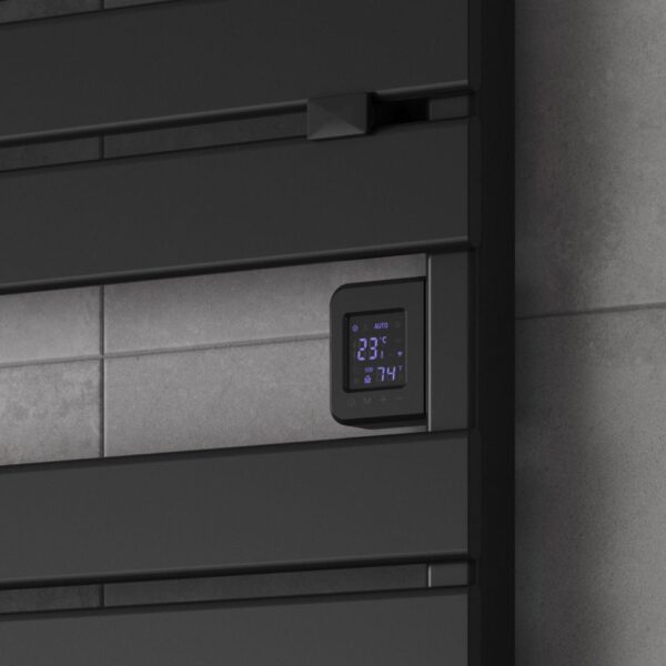 Reina Gia Black WiFi Electric Designer Heated Towel Rail - Image 3
