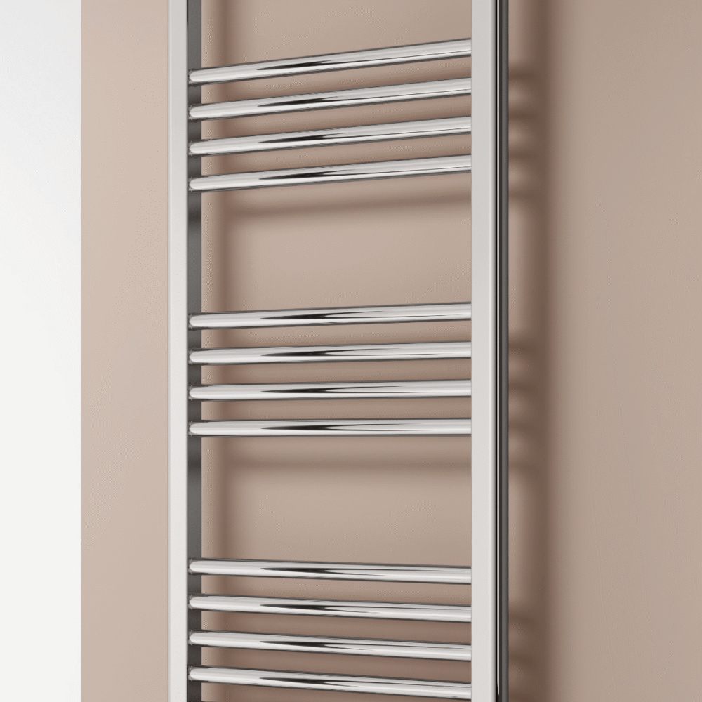 Reina Capo Curved Chrome Designer Electric Heated Towel Rail – Various Sizes - Image 3