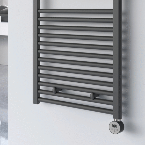 Reina Diva Flat Anthracite Designer Electric Heated Towel Rail – Various Sizes - Image 4